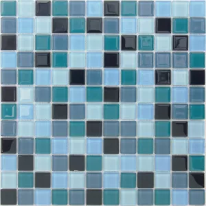 Стеклянная мозаика Caramelle Acquarelle Delphinium 23x23x4 29,8х29,8 см