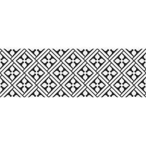 Декор напольный Lasselsberger Ceramics Локивуд пэчворк чёрно-белый 20х60 см