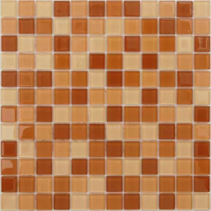 Стеклянная мозаика Caramelle Mosaic Habanero коричнево-оранжевый 29,8x29,8 см