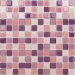 Стеклянная мозаика Caramelle Mosaic Lavander сиреневый 29,8x29,8 см
