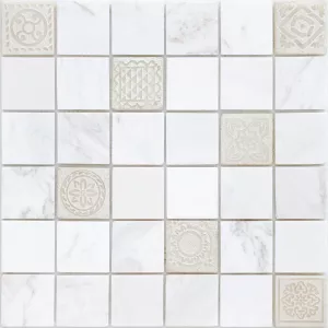 Мозаика из натурального камня LeeDo Ceramica Art Dolomiti bianco MAT серо-белый 30x30 см