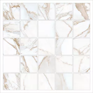 Мозаика Kerranova Marble Trend K-1001/MR/m14 Calacatta 30,7x30,7х1