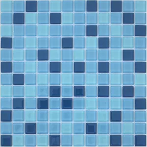 Стеклянная мозаика Caramelle Mosaic Aristea голубой 29,8x29,8 см