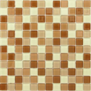Стеклянная мозаика Caramelle Mosaic Verbena желто-коричневый 29,8x29,8 см