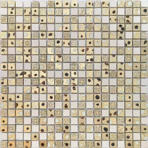 Мозаика из натурального камня Caramelle Mosaic Classica 10 золотисто-коричневый 31х31 см