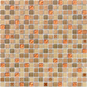 Мозаика из стекла и натурального камня LeeDo Ceramica Cozumel золотистый 30,5x30,5 см